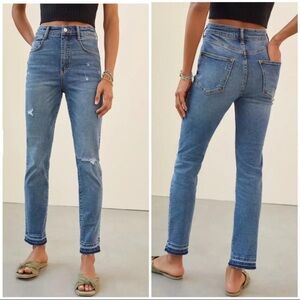 Anthropologie Pilcro High Rise The Cigarette Jeans Size 27 Boho Classy Timeless